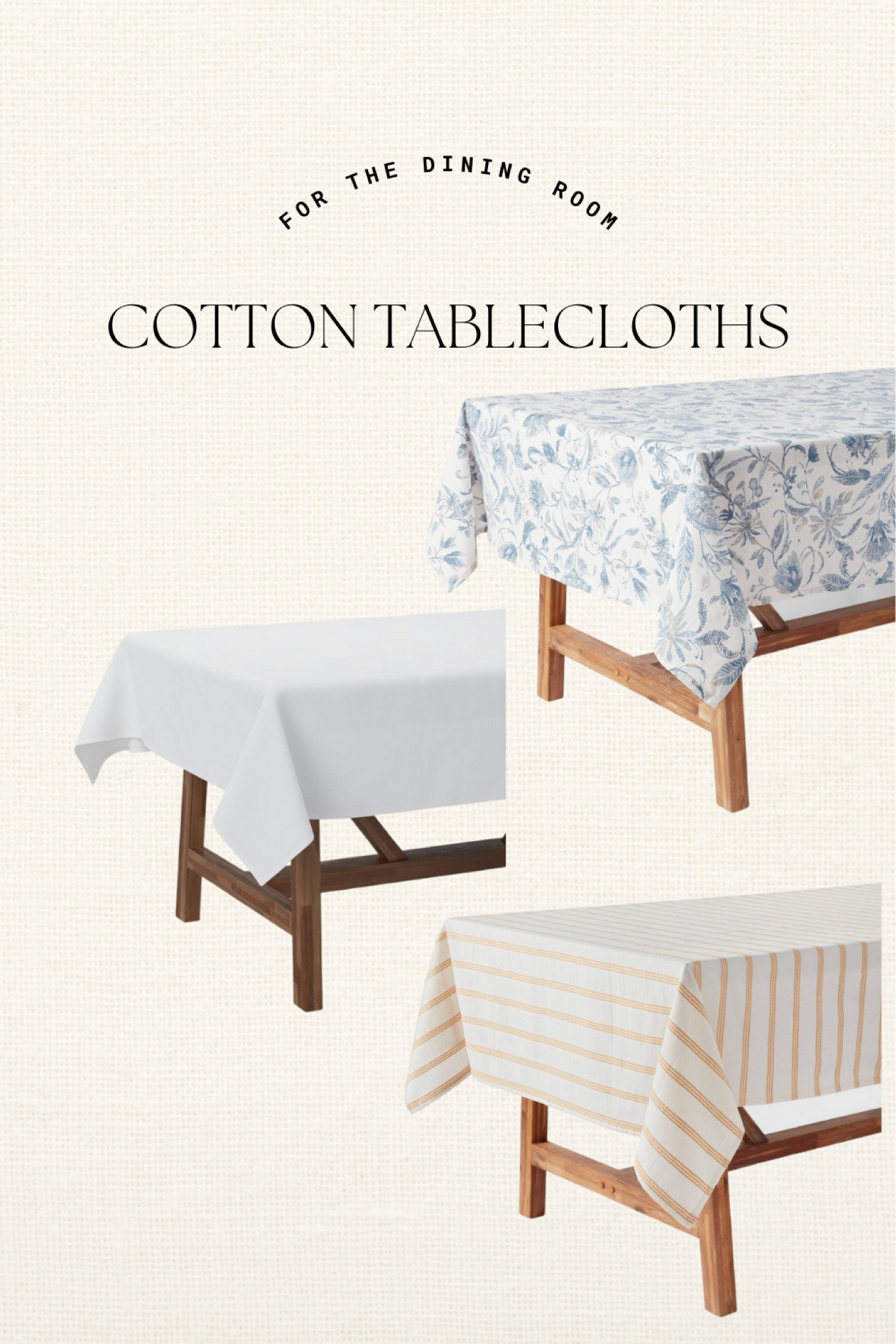 For the dining room, cotton tablecloths, Lightweight material protects from spills or messes, Machine washable for easy care

#LTKFind #LTKhome #LTKunder50