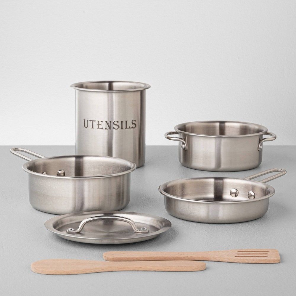 7pk Stainless Steel Cookware Toy Set - Hearth & Hand with Magnolia | Target