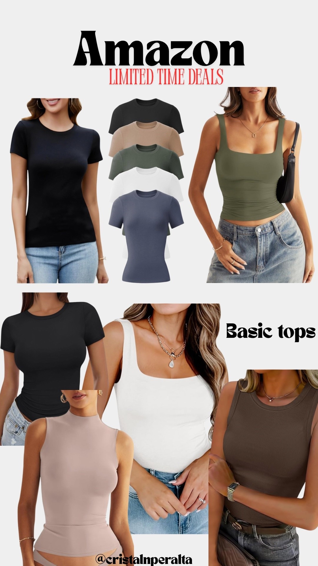 Basic Tops From Amazon ✨
Limited time deals!! 🤩
#summer #vacay #top #basic #cristalnperalta #amazonfinds #amazondeals #amazon

#LTKStyleTip #LTKSaleAlert #LTKFindsUnder50