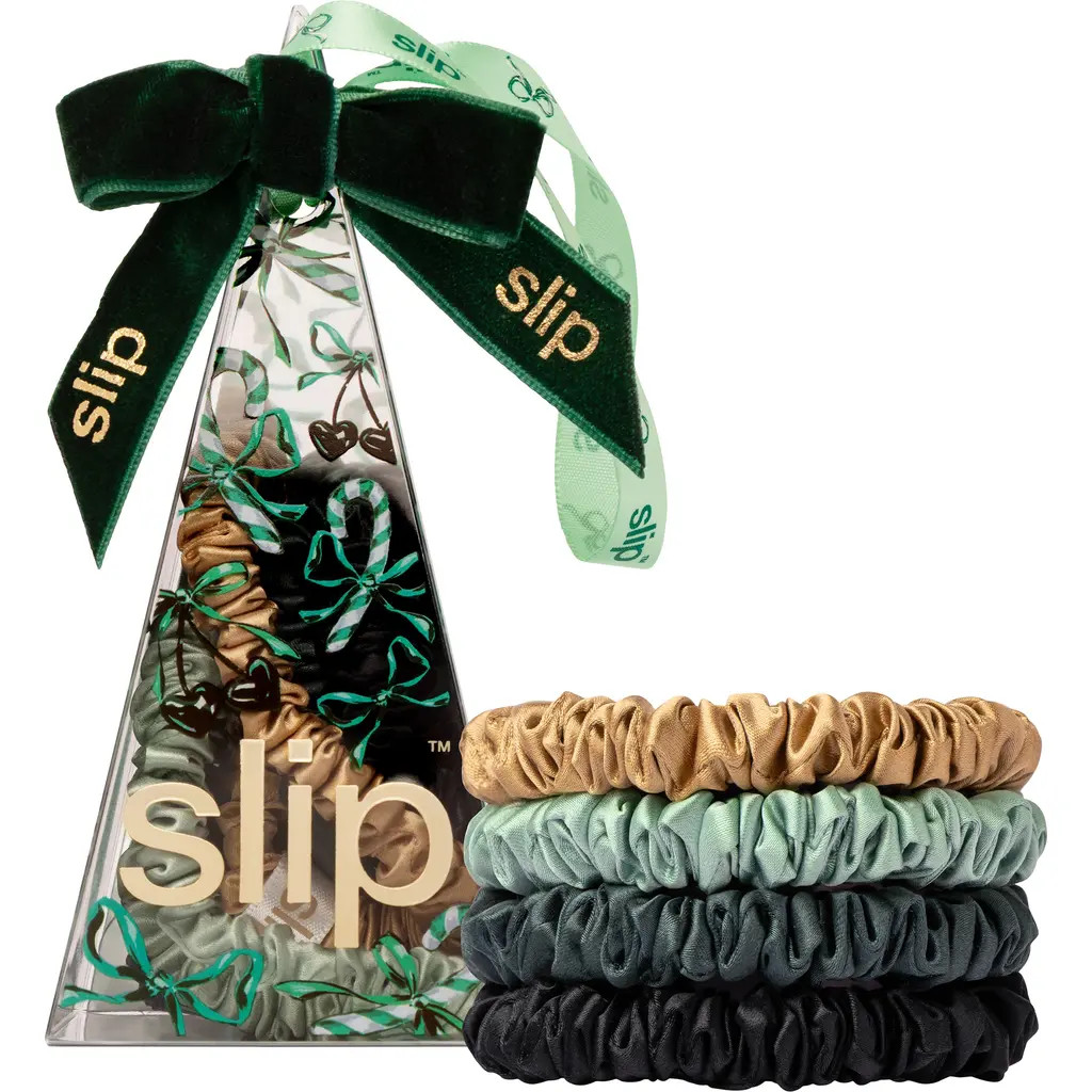 slip Pure Silk 4-Pack Skinny Scrunchie Ornament $34 Value in Sweetie Pie at Nordstrom | Nordstrom