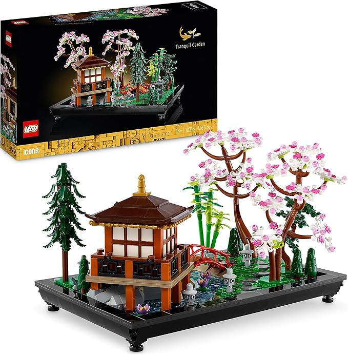 LEGO 10315 Icons Tranquil Garden, Botanical Zen Garden Kit for Adults with Lotus Flowers, Customi... | Amazon (UK)