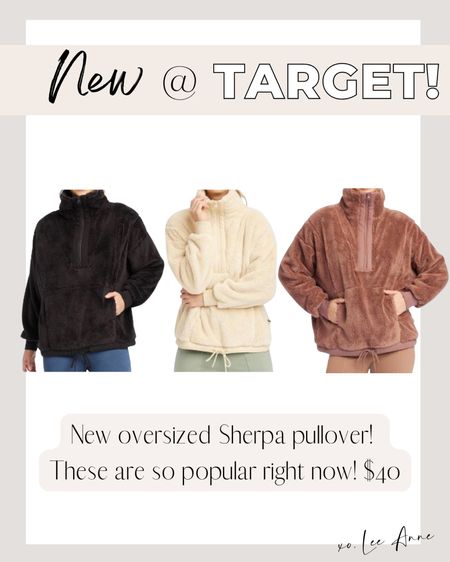 New oversized Sherpa pullover at Target! 

#LTKsalealert #LTKHoliday #LTKunder50