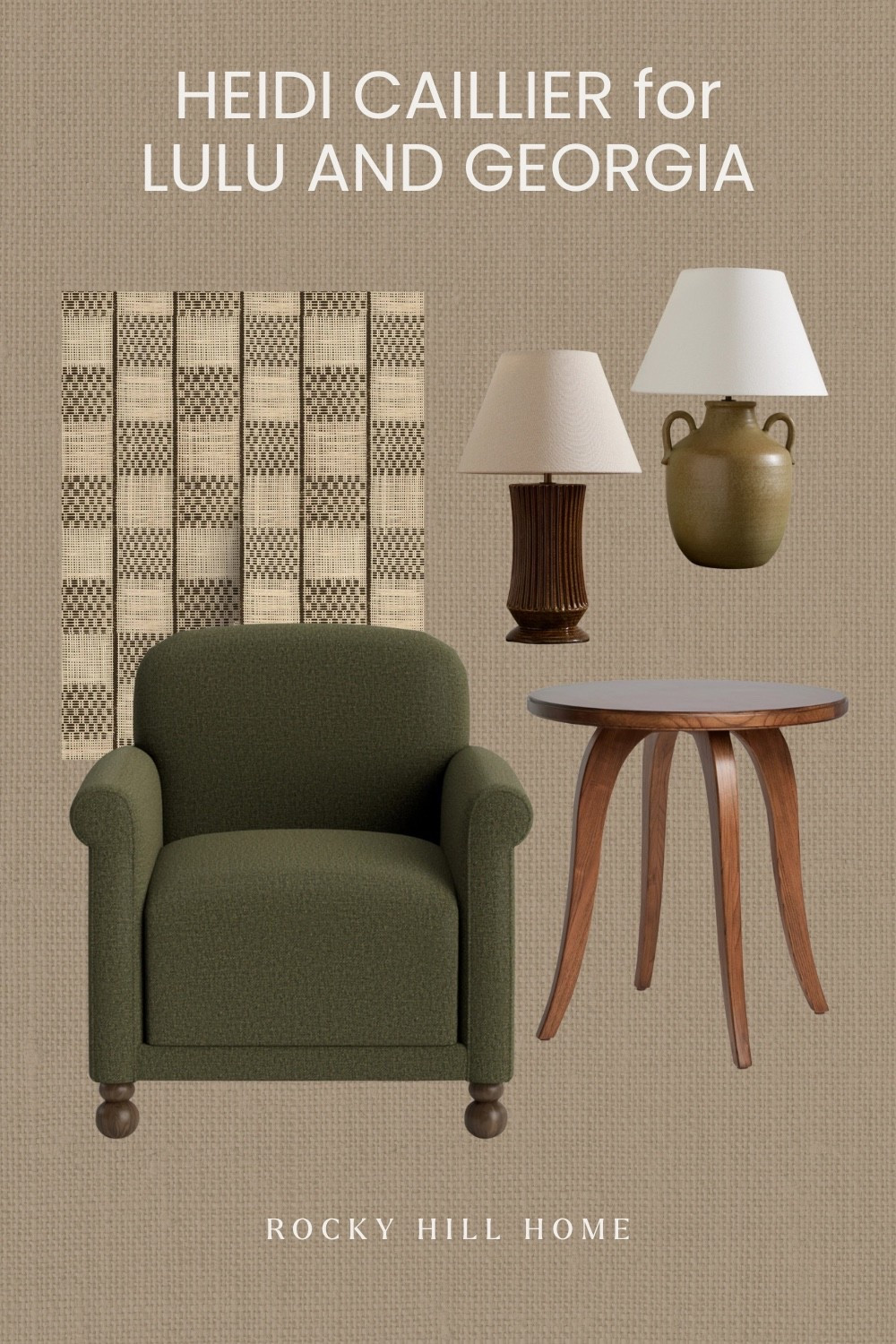 Obsessed with the new Heidi Caillier x Lulu and Georgia collection! Create that moody, collected look with my favorite picks: the Paley chair, Fillmore Paperweave wallpaper, Delfina Table Lamp, Alta fluted table lamp, and Fiore round side table.

#LTKHome