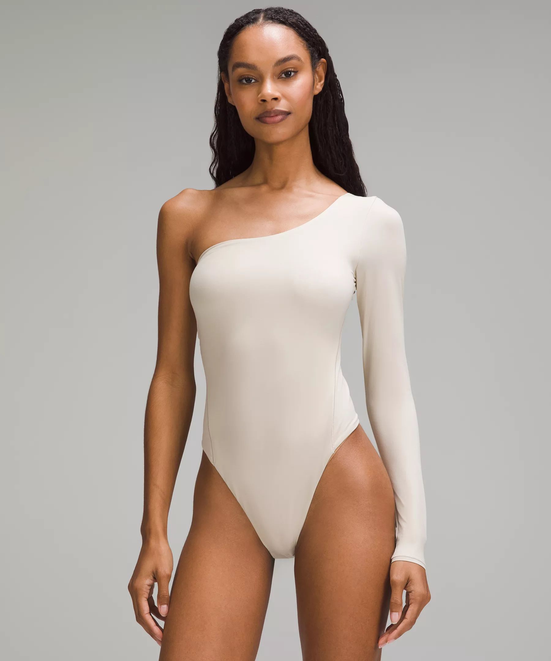 Wundermost Ultra-Soft Nulu Long-Sleeve One-Shoulder Bodysuit | Women's Long Sleeve Shirts | lulul... | Lululemon (US)