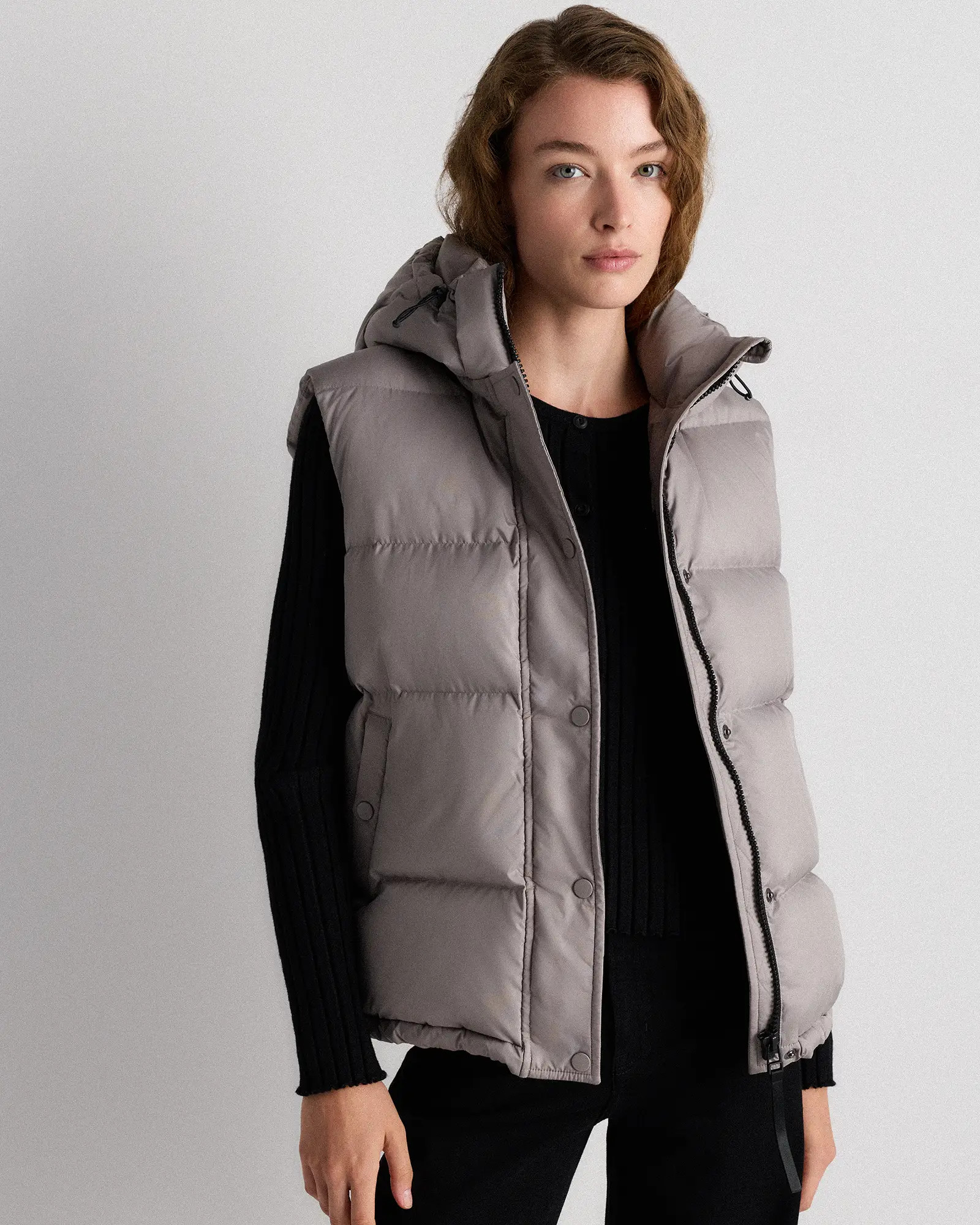 Responsible Down Puffer Vest in Morel Grey | Quince
