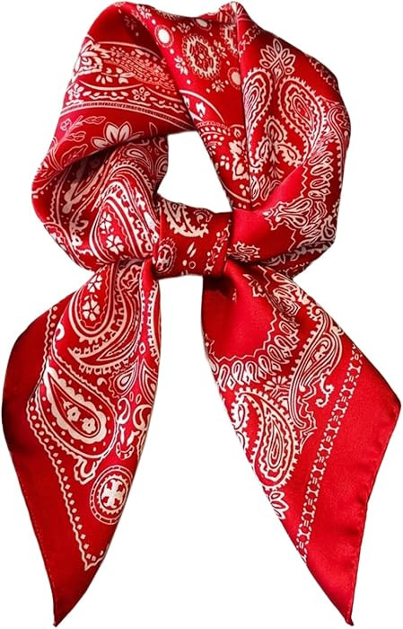 Head Bandanas Scarf for Women Silk Satin Hair Scarf Lightweight Vintage Fashion Square Neck Scarv... | Amazon (US)