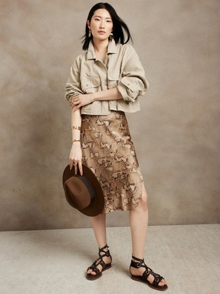 Bliss Silk Midi Skirt | Banana Republic (US)