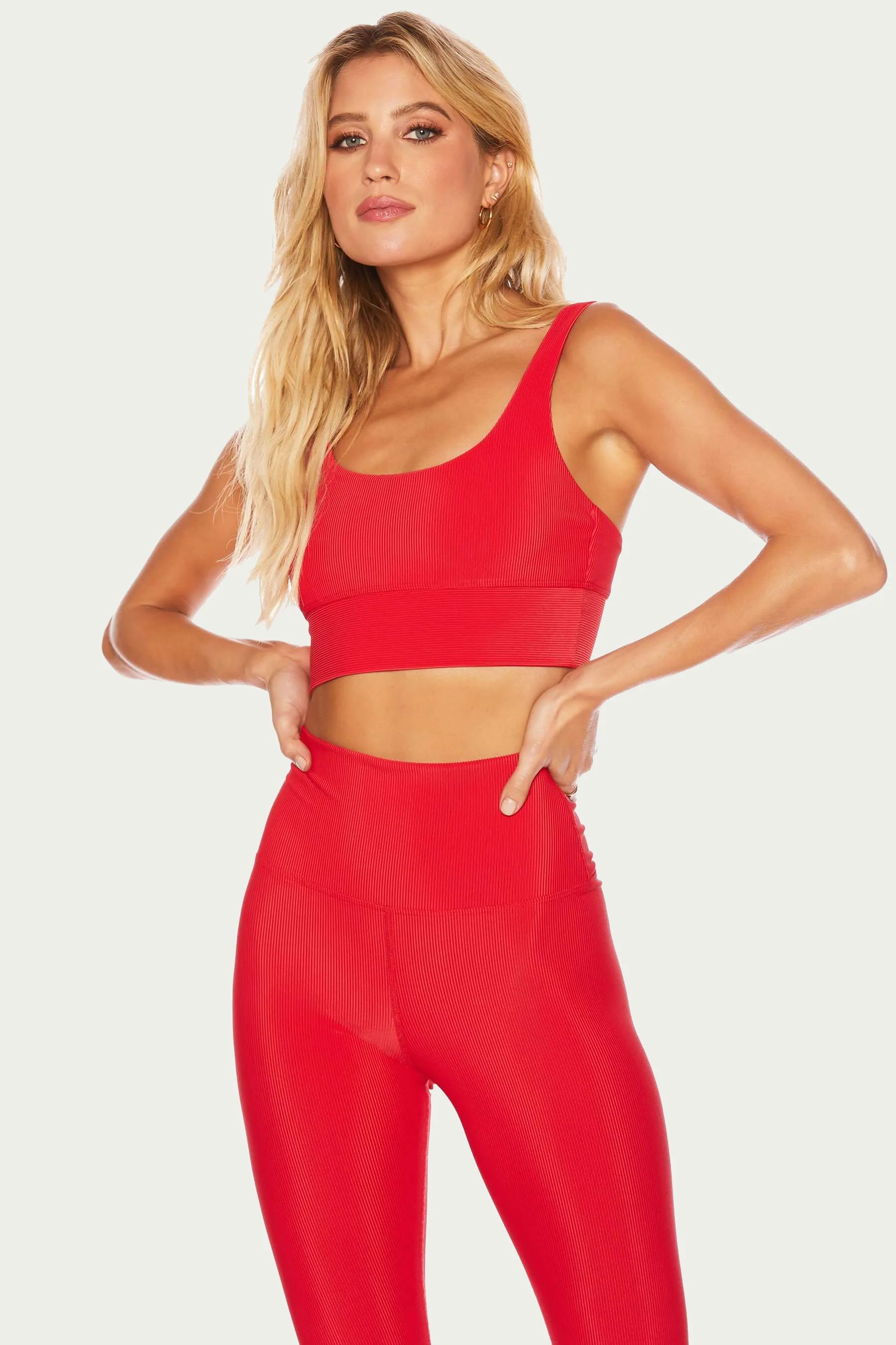 Leah Top Red | Red Sports Bra | Beach Riot | Beach Riot