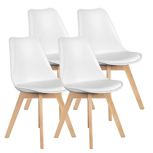OLIXIS Dining Chairs Set of 4 Mid-Century Modern Dinning Chairs, Living Room Bedroom Outdoor Loun... | Amazon (US)