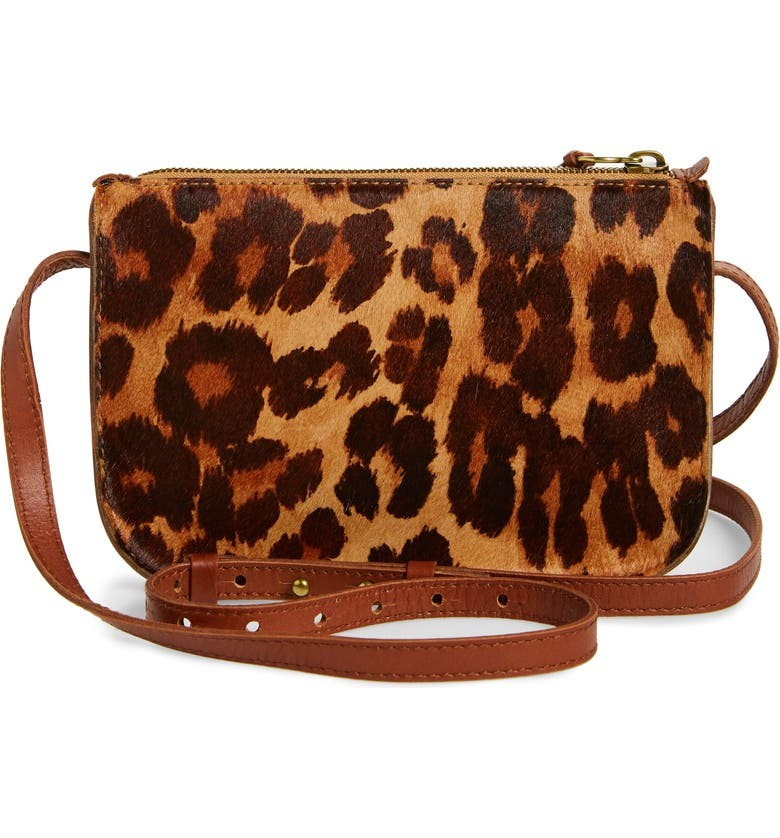 Simple Leopard Print Genuine Calf Hair Crossbody Bag | Nordstrom