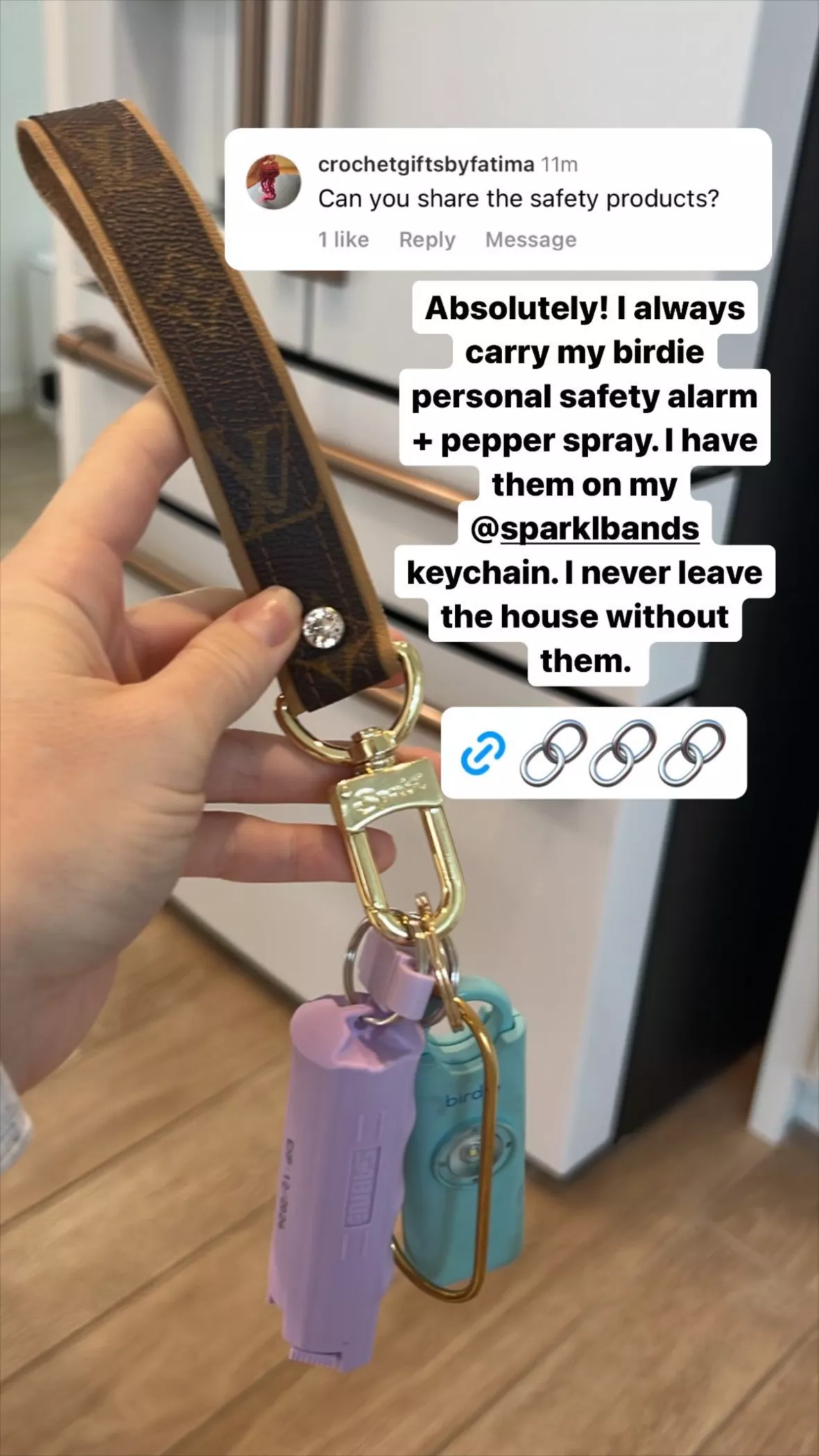 LV Safety Keychain