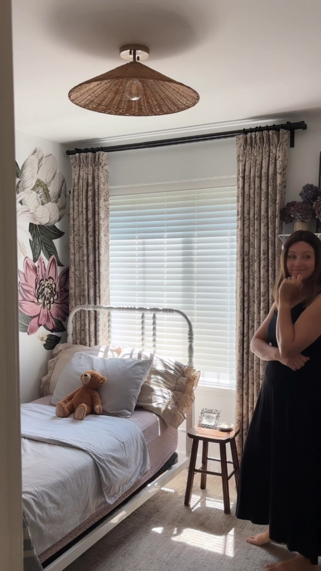 Comment SHOP below for the exact link to my curtains. 🌸 

Can we just have a round of applause for the transformations that curtains provide?! They offer the most bang for your buck by adding instant luxury and totally change the vibe of a room.

We just updated my daughter’s room with these Sara Le SL-J8 triple pleat blackout drapes in Porcelain from @twopagescurtains and I’m blown away. The transformation is instant—elevated, soft, and tailored.

✨ Why I love them:
– Blackout lining = better sleep
– Triple pleat = custom, polished look
– Memory trained = no more fussing with folds
– Designed to your exact height + width
– Available in tons of fabrics, colors, and prints

#twopageshome

#LTKSaleAlert #LTKFamily #LTKHome
