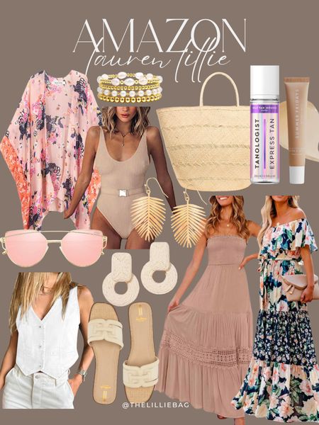 AMAZON summer finds! 

Maxi dress. Cover up. Vacation outfit. One piece swimsuit. Sandals. Tote bag. Summer outfit.

#LTKSaleAlert #LTKStyleTip #LTKFindsUnder100