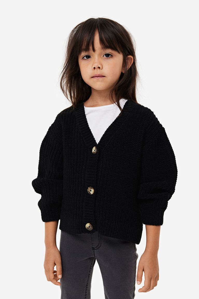 Oversized Cardigan - Black - Kids | H&M US | H&M (US + CA)