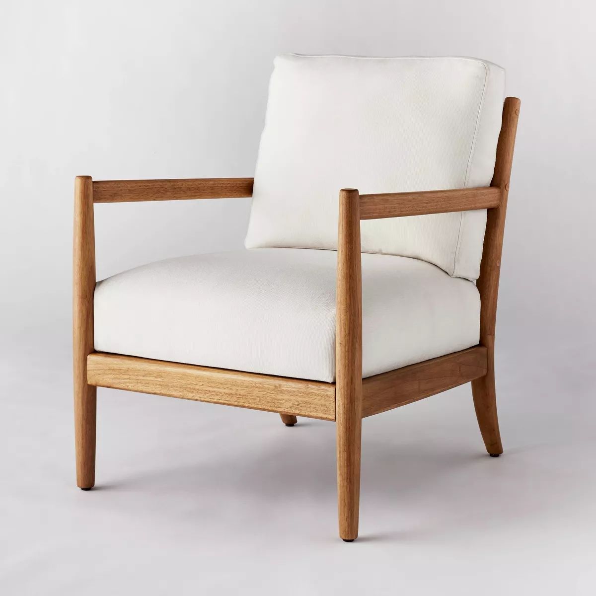 Park Valley Ladder Back Wood Arm Accent Chair Cream - Threshold™ designed with Studio McGee | Target
