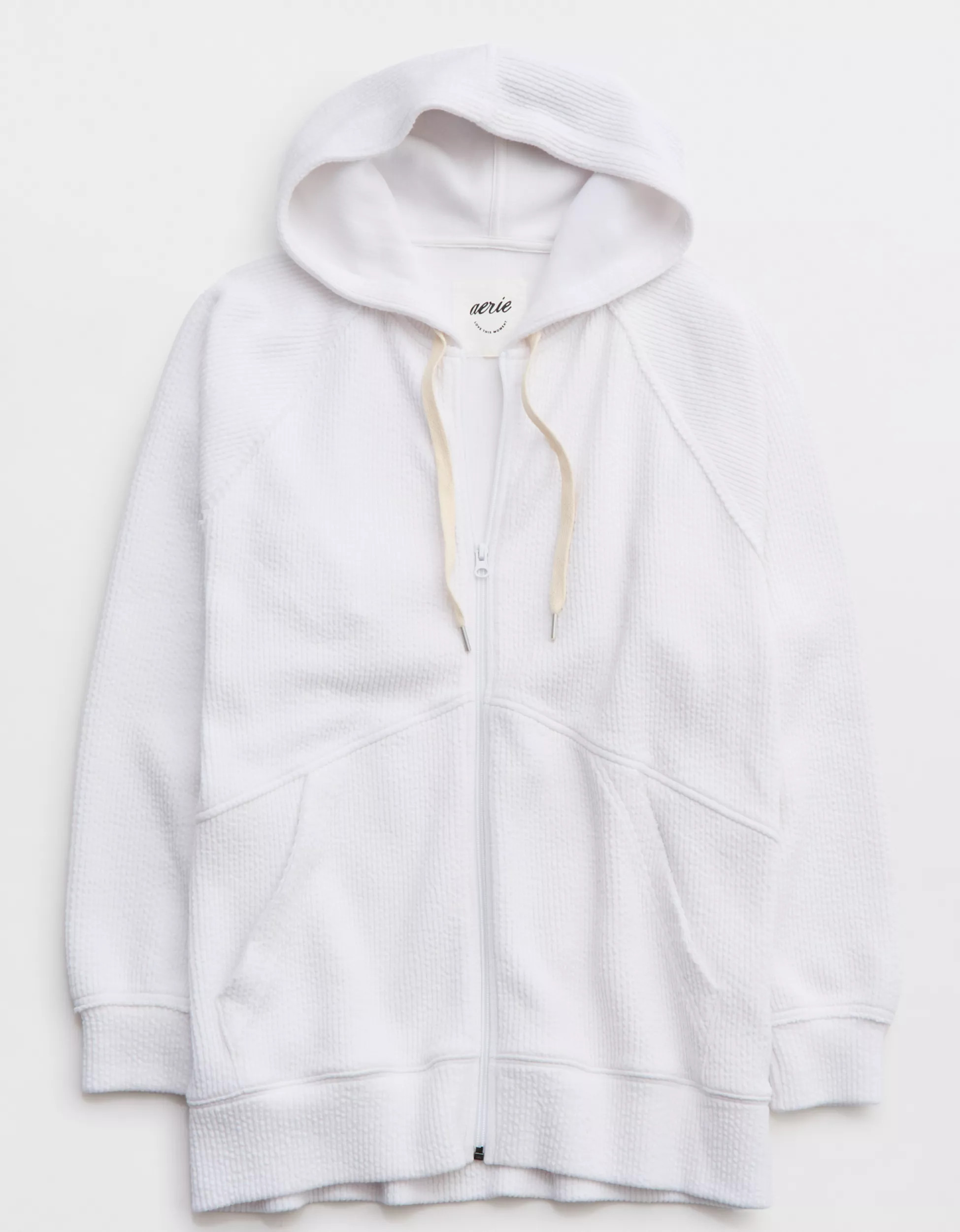 Aerie Wonder Full Zip Textured Hoodie | Aerie