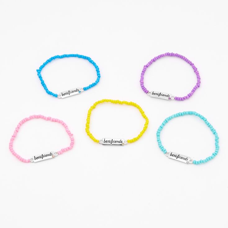 Pastel Beaded Stretch Friendship Bracelets - 5 Pack | Claire's (US)