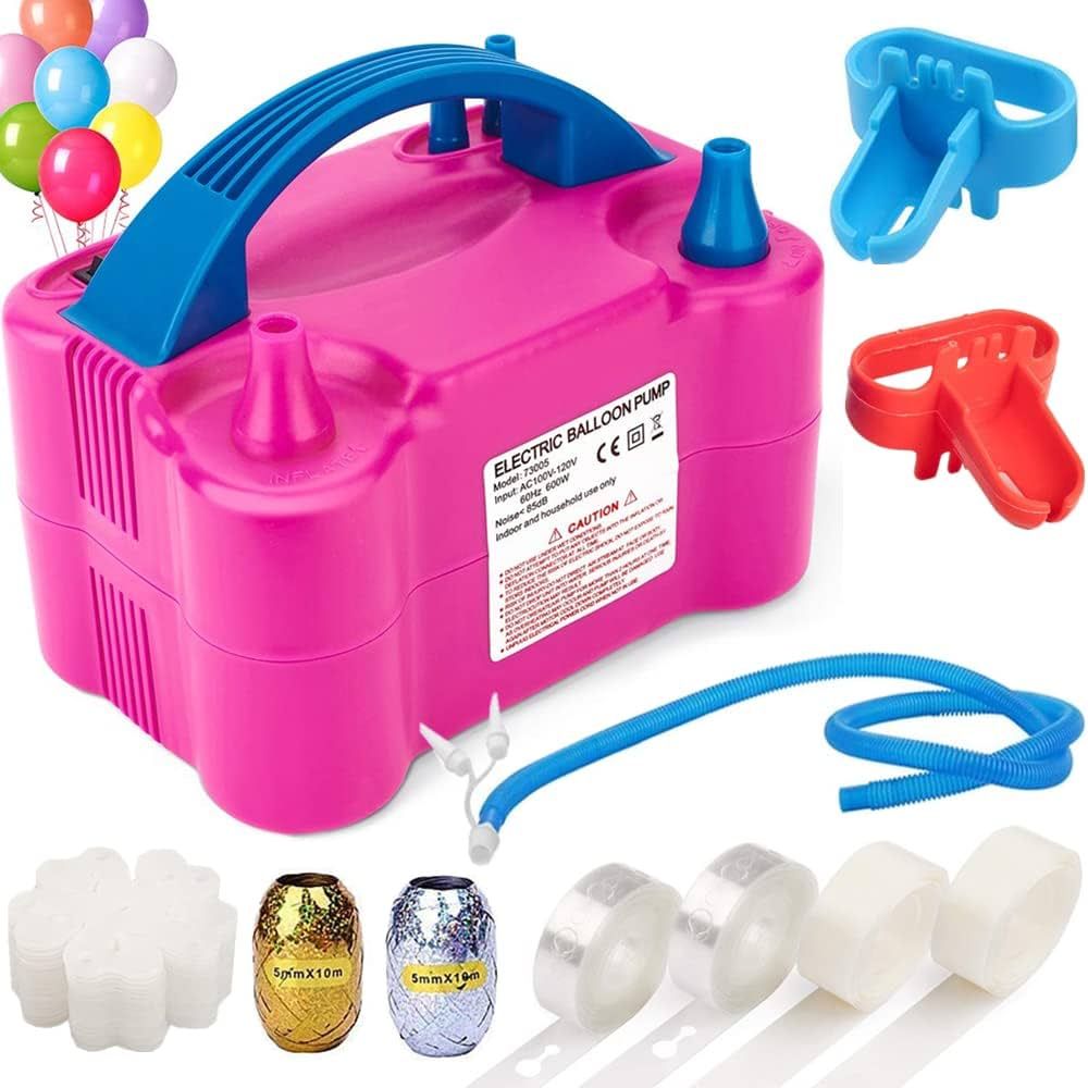 Balloon Pump, Portable Dual Nozzle Ballon Inflator Pump for Balloons 110V 600W Electric Air Pump ... | Amazon (US)