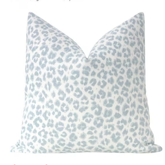 Animal Print Cougar Cheetah Print ICE BLUE Pillow Cover | Etsy | Etsy (US)