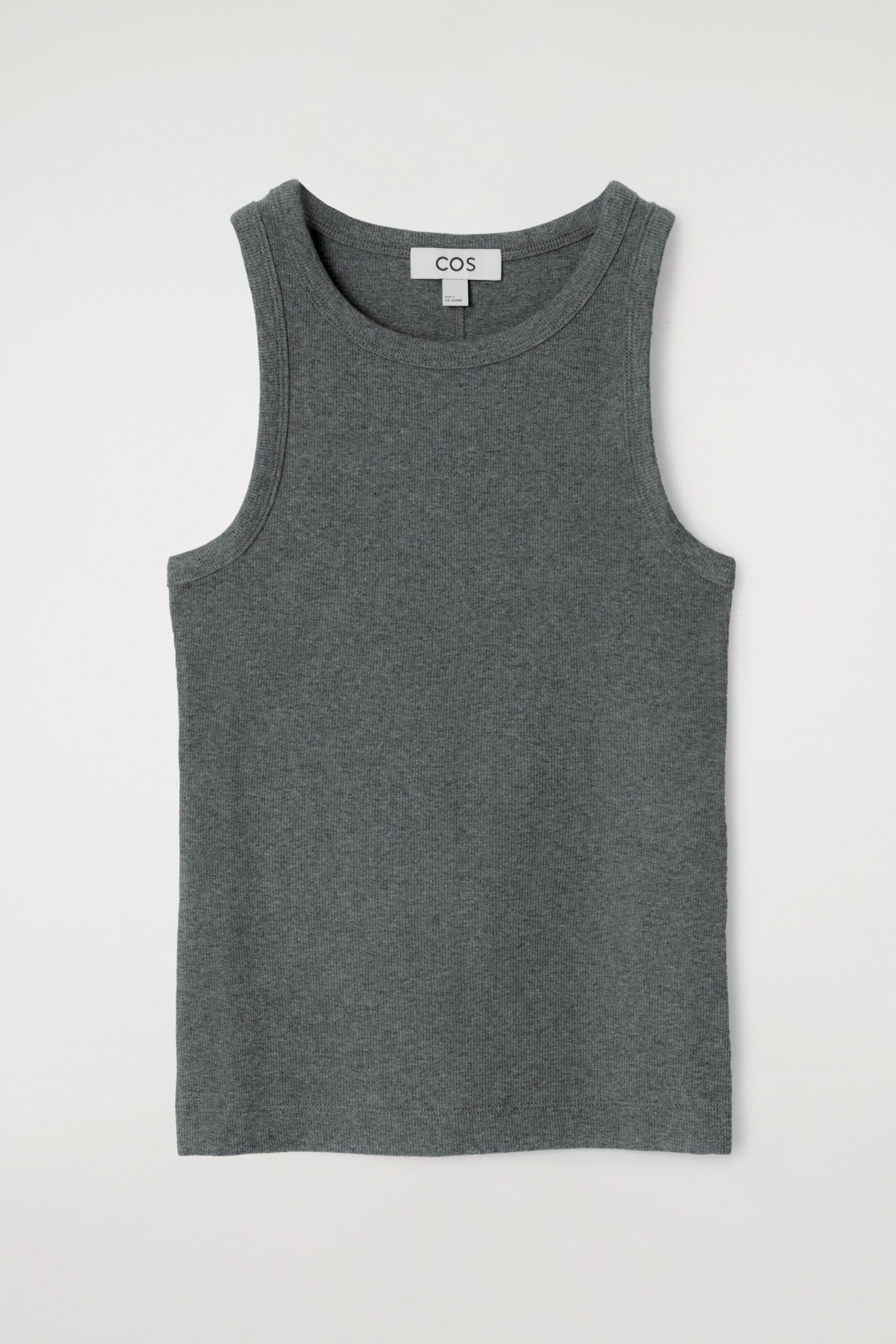 RIBBED TANK TOP - DARK GREY MÉLANGE | COS UK