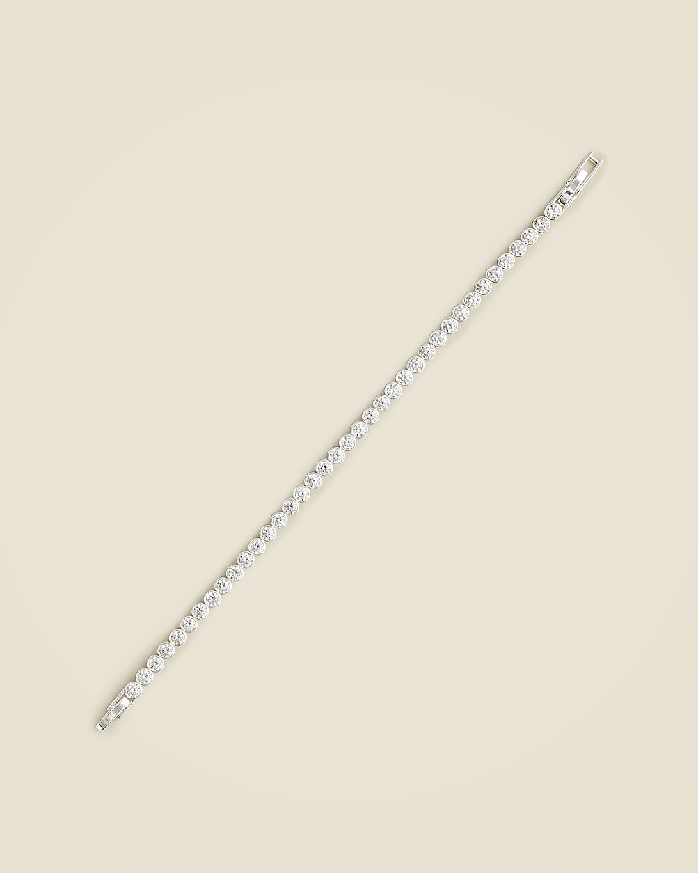 Round cubic zirconia bezel-set tennis bracelet | J. Crew US