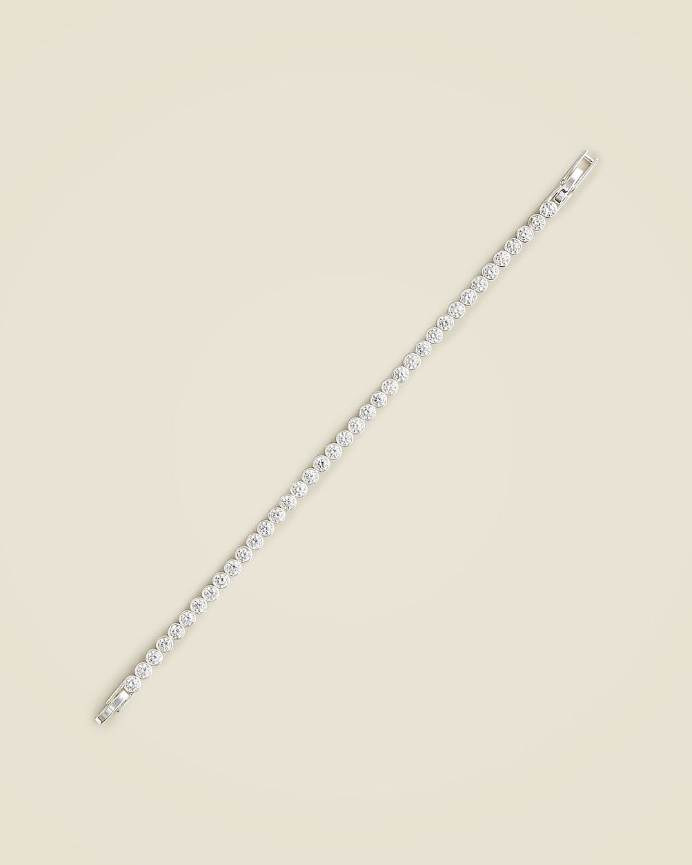 Round cubic zirconia bezel-set tennis bracelet | J. Crew US