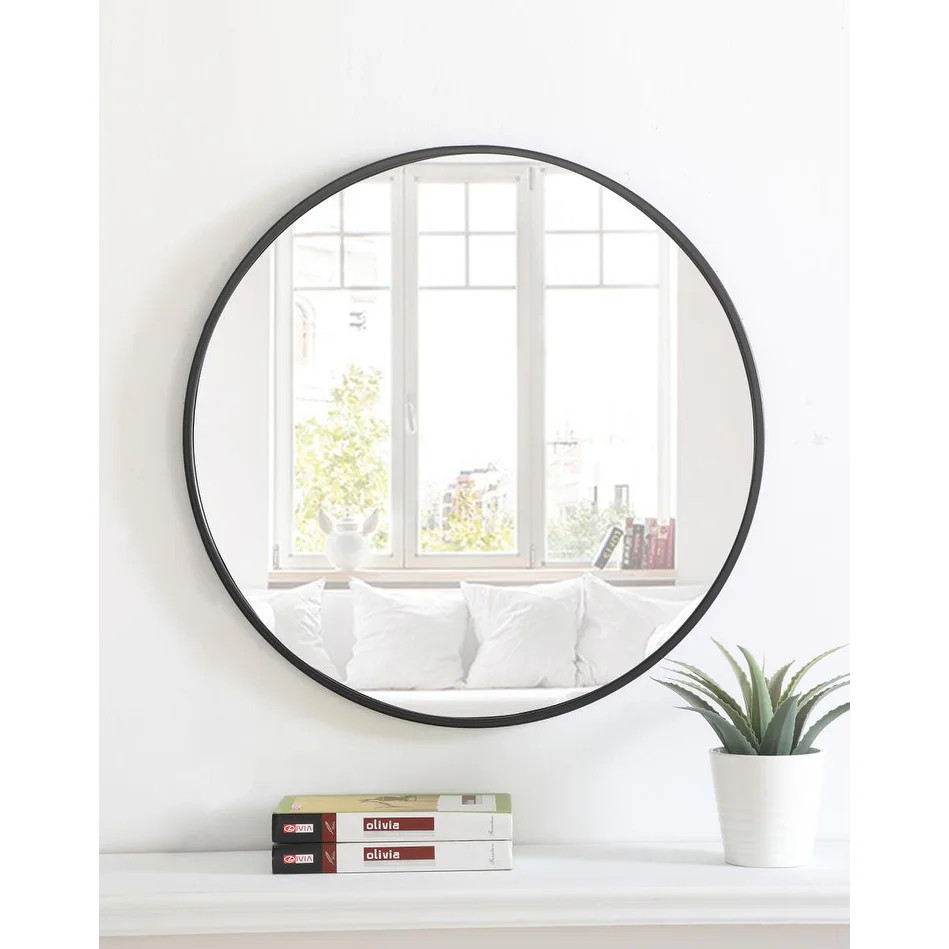 Carson Carrington Labbemala Metal Frame Round Mirror (As Is Item) | Bed Bath & Beyond