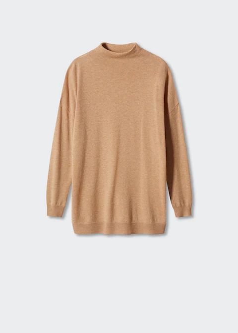 100% wool sweater perkins collar | MANGO (UK)