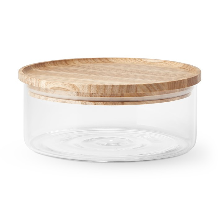 Hold Everything Stacking Canisters, Walnut | Williams-Sonoma