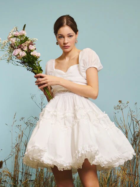 DREAM Lace flower Ruffle Mini Dress | Sister Jane (UK)