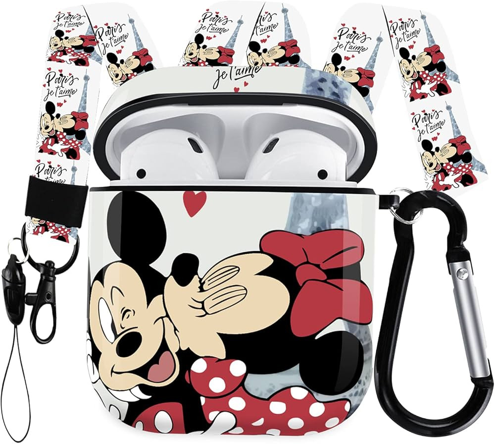 Airpods Case Designed for Apple AirPods 2 & 1,Full Protective Case Cover with Keychain and Lanyar... | Amazon (US)