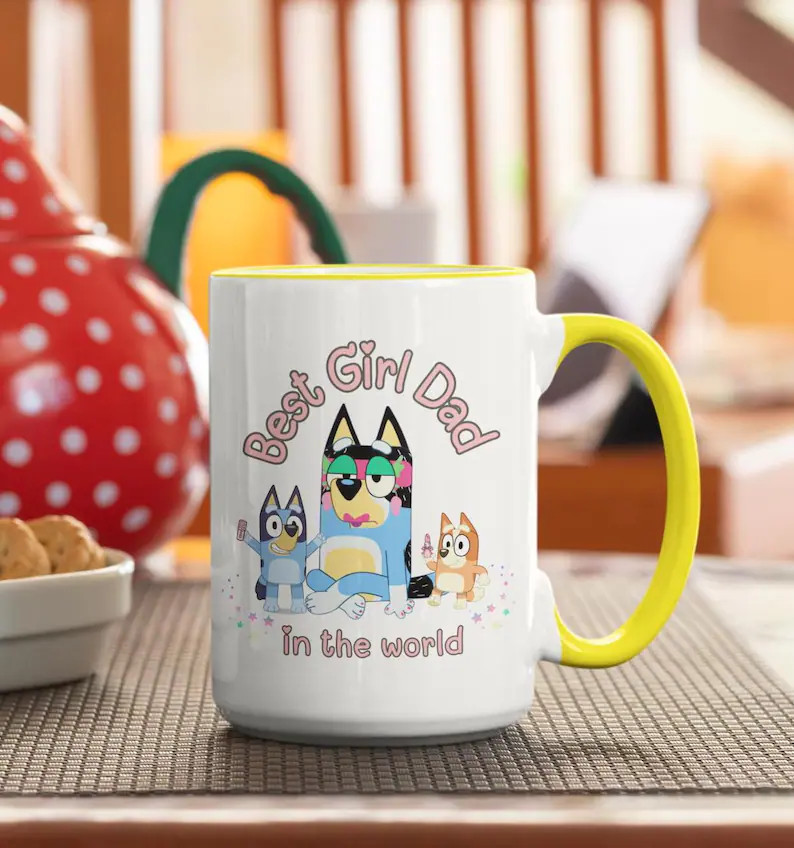 Girl Dad Bluey Mug, Best Dad Ever, Bluey Mug, Best Daddy Ever Mug, Girl Dad Mug, Fathers Day Gift... | Etsy (Global)