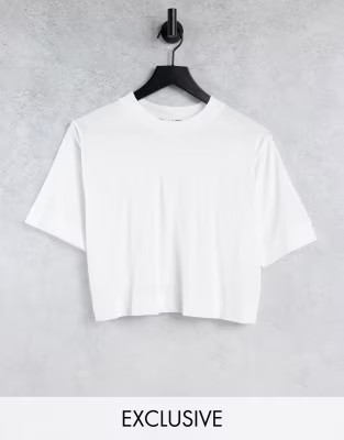 COLLUSION boxy short sleeve t-shirt in white | ASOS (Global)