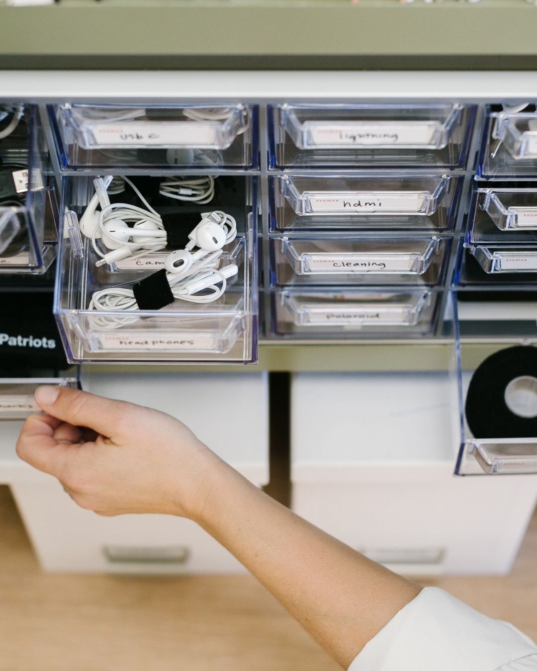 My favorite combo for cord organization is a Sysmax drawer system (neatly labeled) and cords bundled together with velcro cord wrap.  It's easy to keep up and super effective.  #homeorganization 

 #LTKdayinmylife #LTKmomlife #LTKHome