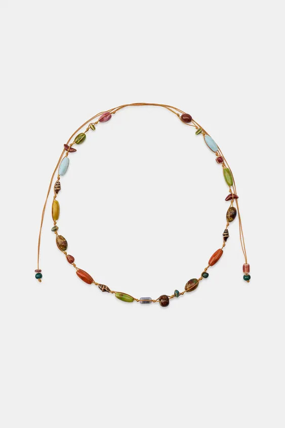 CERAMIC PIECE CORD BELT | Zara US
