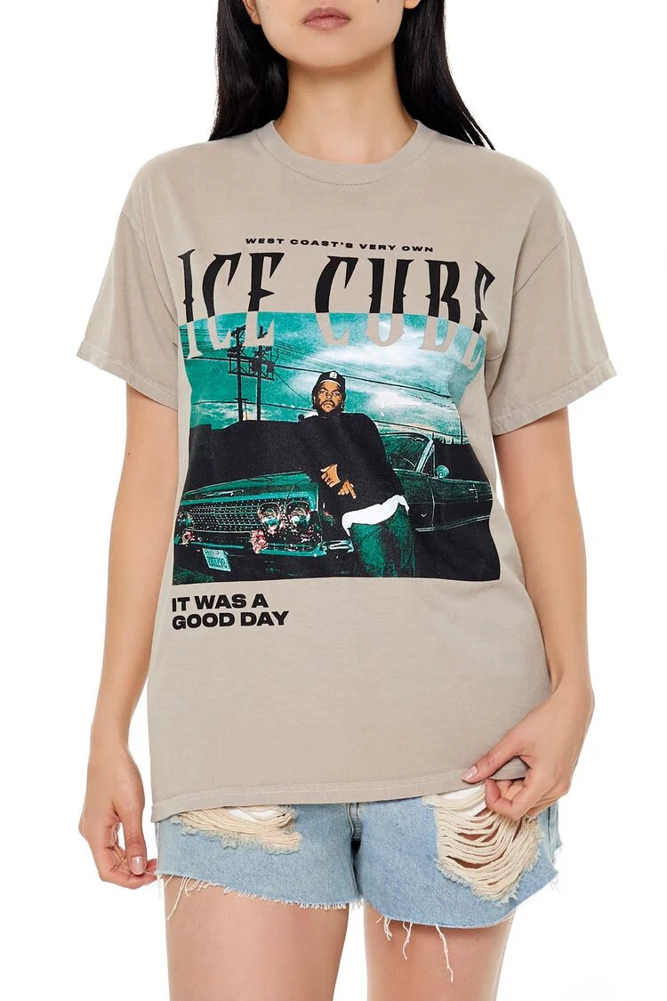 Women's Ice Cube Graphic T-Shirt in Brown, M/L | Forever 21