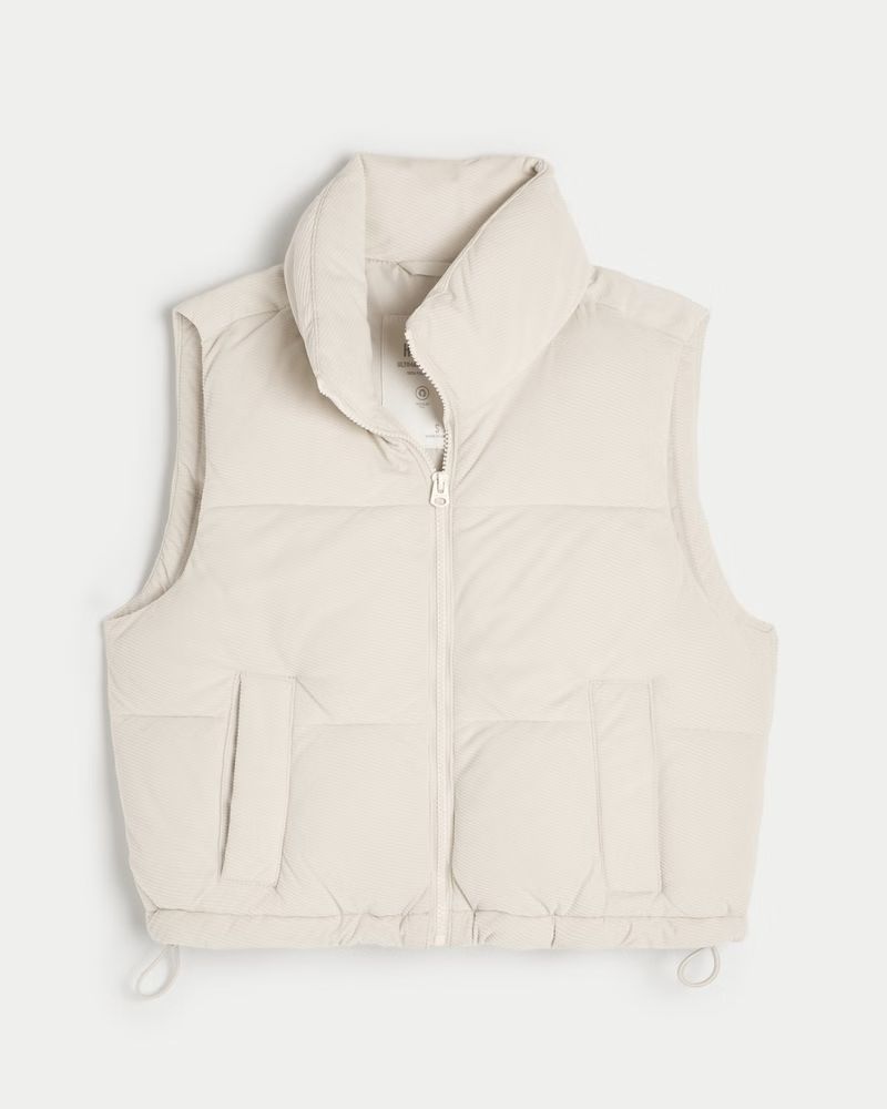 Women's Mini Corduroy Puffer Vest | Women's Sale | HollisterCo.com | Hollister (UK)
