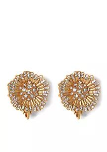Vince Camuto Danish Garden Vintage Gold-Tone Flower Clip Earrings | Belk