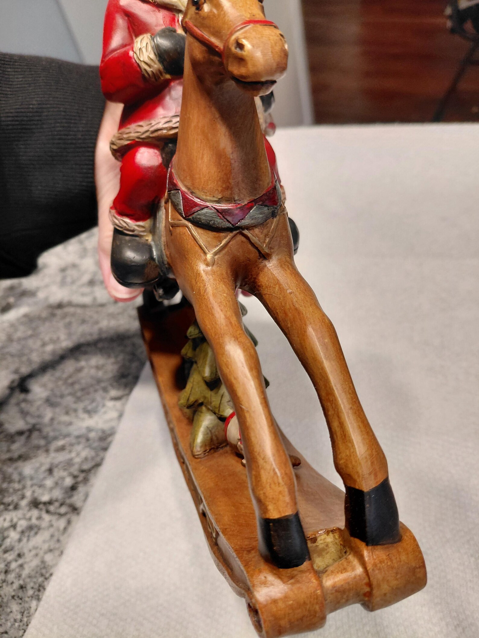 Vintage - Resin/wooden Rocking Horse With Santa - Tii Collections - Victorian Style - EUC - Etsy | Etsy (US)