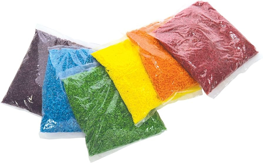 ROYLCO Colored Rice, 6 Bright Colors, 6 1lb bags, Sensory Learning, Color Perception, Non-toxic, ... | Amazon (US)