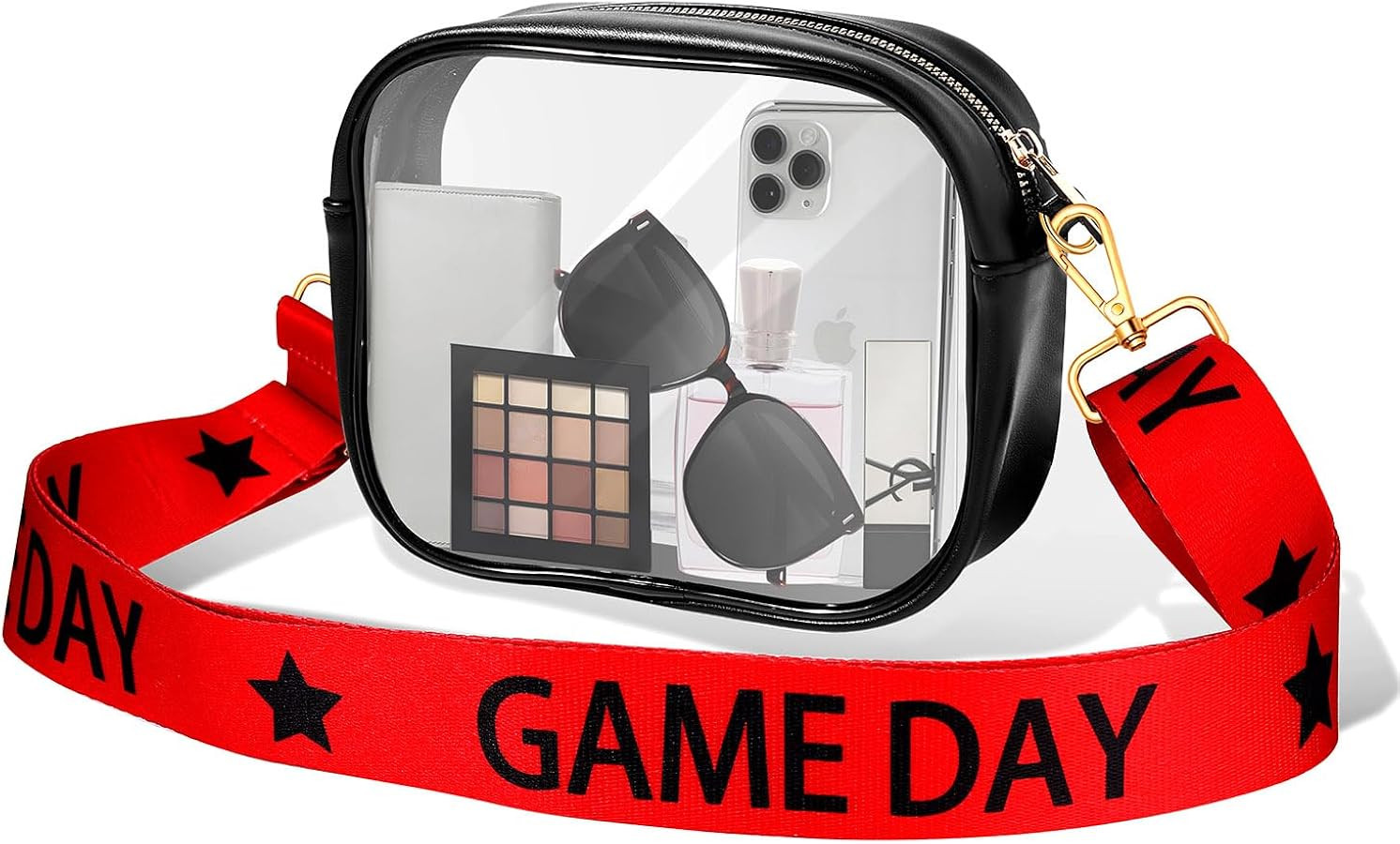 Clear Bag for Stadium Events Game Day Clear Purse Stadium Approved Football Crossbody Clear Bag f... | Amazon (US)