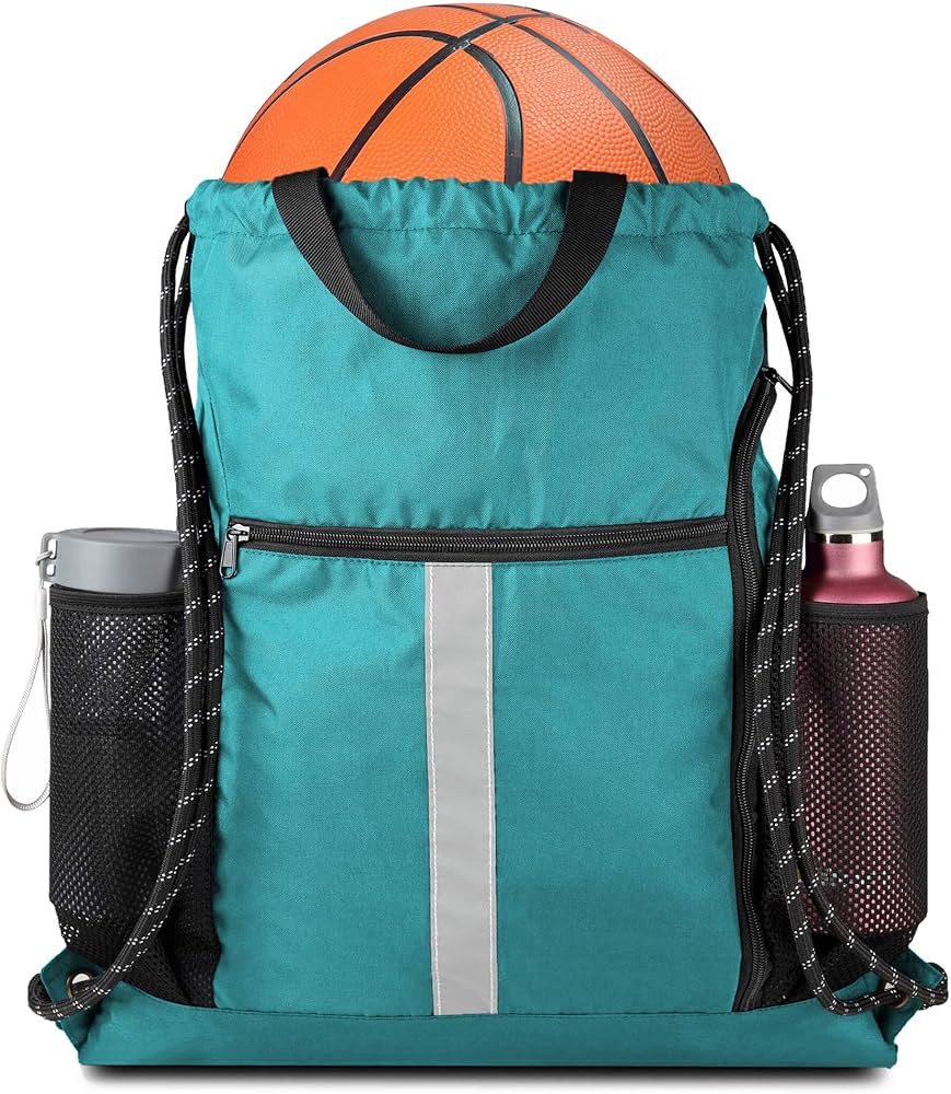 BeeGreen Drawstring Backpack Sports Gym Bag With Shoe Compartment and Two Water Bottle Holder … | Amazon (US)