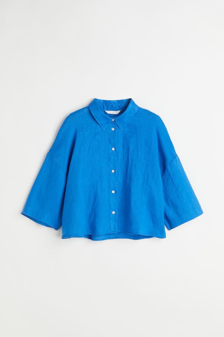 Linen Crop Shirt | H&M (US + CA)
