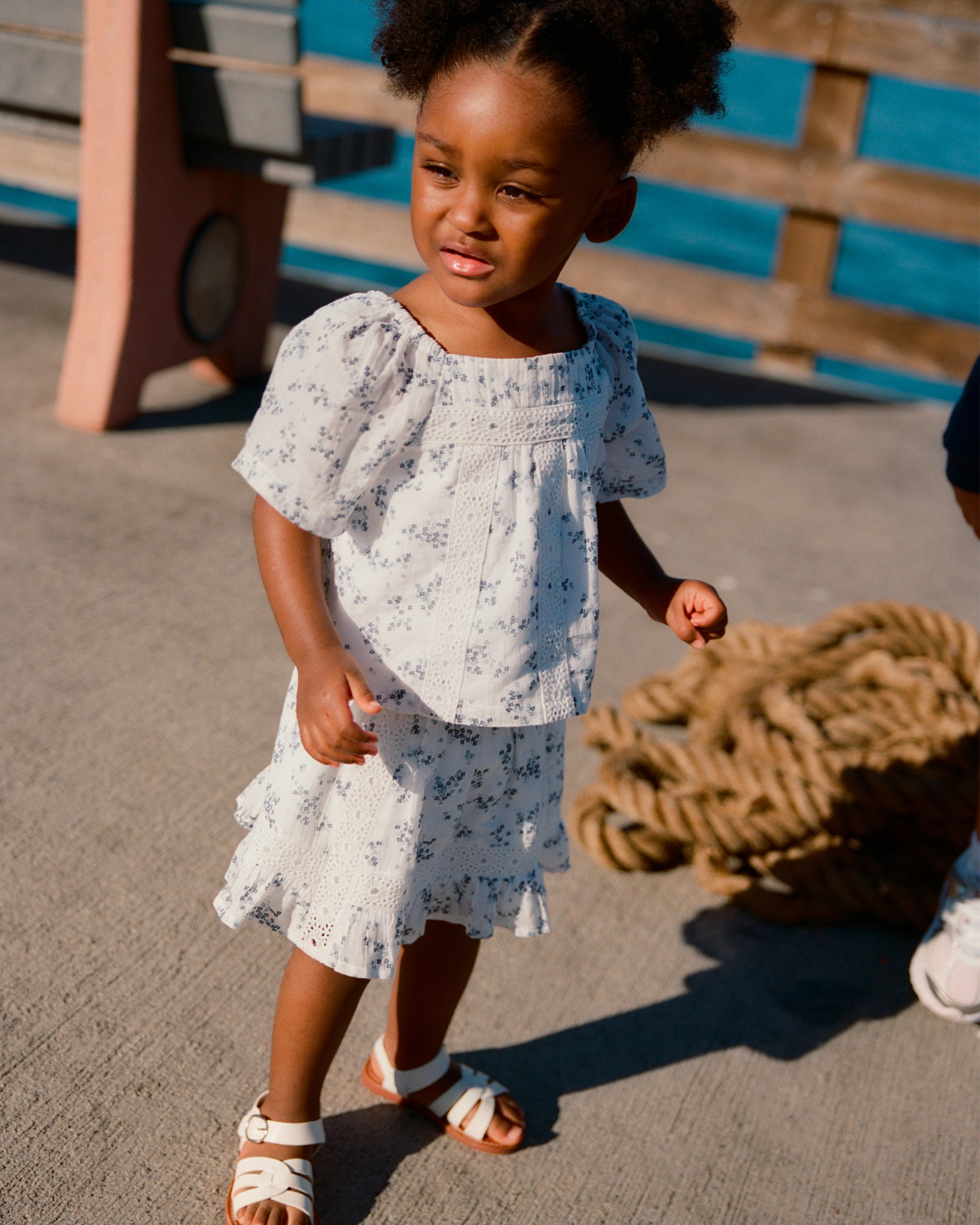 baby pleated lace-trim top and skort set | Abercrombie & Fitch (US)