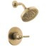Delta Saylor Champagne Bronze 1-handle Multi-function Round Shower Faucet | Lowe's