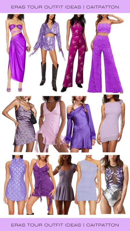 Speak Now Eras Tour outfit ideas! Cute purple outfits and trendy outfits to wear for the Eras Tour in the Speak Now era.

Purple dress, long sleeve purple dress, lilac dress, purple ruffle dress, purple floral dress, purple cutout dress, purple jumpsuit, embroidered jumpsuit, fringe romper, purple fringe romper, sequin romper, sequin fringe romper, two piece set, matching set, purple set, purple bodysuit, sequin bodysuit, eras tour outfit ideas, eras tour outfit idea, speak now outfit ideas, speak now outfits, speak now outfit idea, taylor swift speak now outfits, taylor swift eras tour outfits 

#LTKfindsunder100 #LTKparties #LTKfindsunder50
