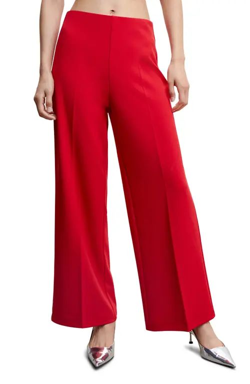 MANGO Fluid Wide Leg Pants in Red at Nordstrom, Size Small | Nordstrom