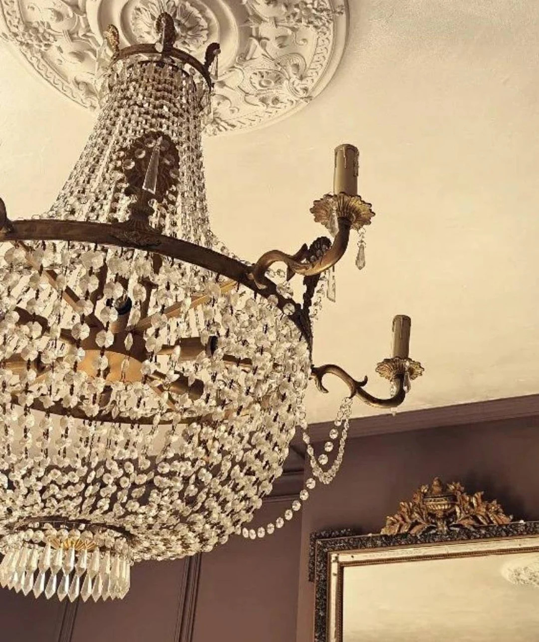 Beautiful French Vintage Chandelier - Etsy | Etsy (US)