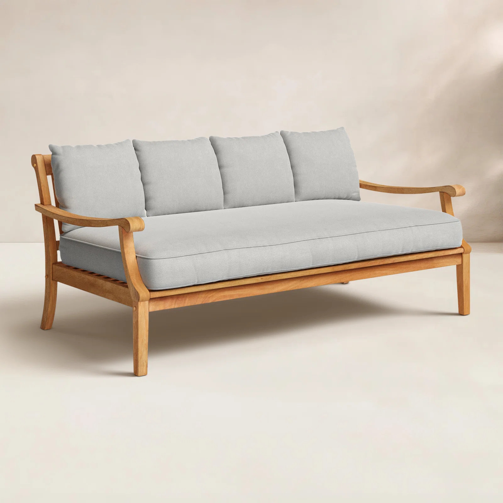 Arizona 69.5'' Wide Straight Teak Patio Daybed with Cushions | Wayfair North America