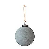 Creative Co-Op Glass Ball Ornament, Distressed Powder Finish, Matte Grey | Amazon (US)